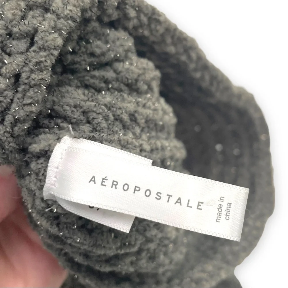 Aeropostale Set Of Ear Warmer Headband & Infinity Scarf In Gray Metallic